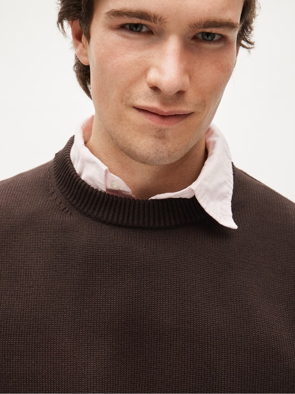 J. CREW Heritage cotton crewneck sweater in Earthen Umber Size L NWD $98 CO891 - Picture 3 of 9